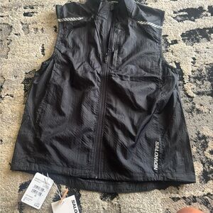 Salomon Active Black Windbreaker Sense Flow Vest